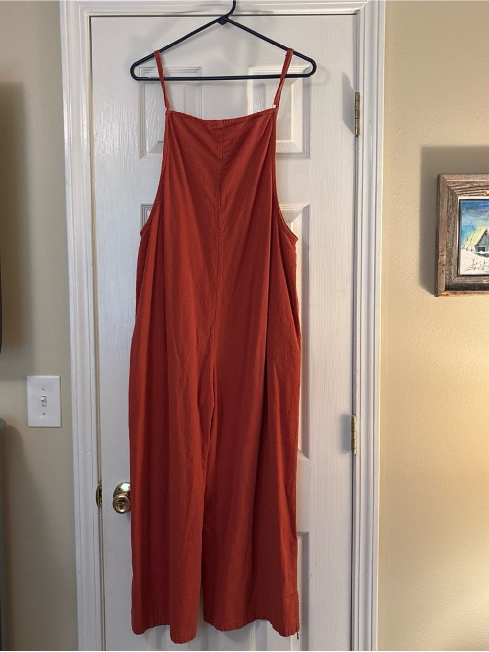 Amazon Women's Rust Orange Spaghetti-Strap Jumpsuit
